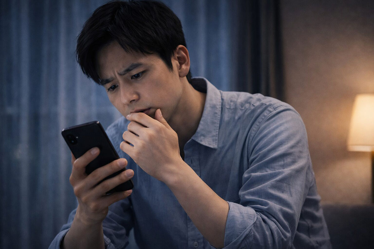 浮気に気づく男性