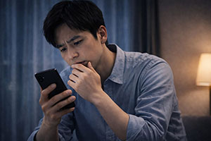 浮気に気づく男性