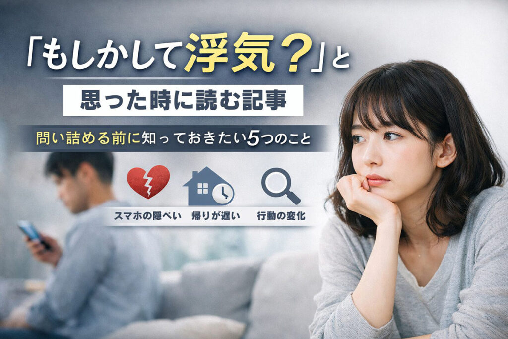 「もしかして不倫・浮気?」と思ったとき、問い詰める前に知っておきたい5つのこと 悩む女性とスマホを触る男性