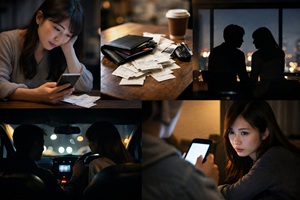 宇都宮の探偵による浮気調査イメージ クレジットカード明細から不倫が発覚した事例