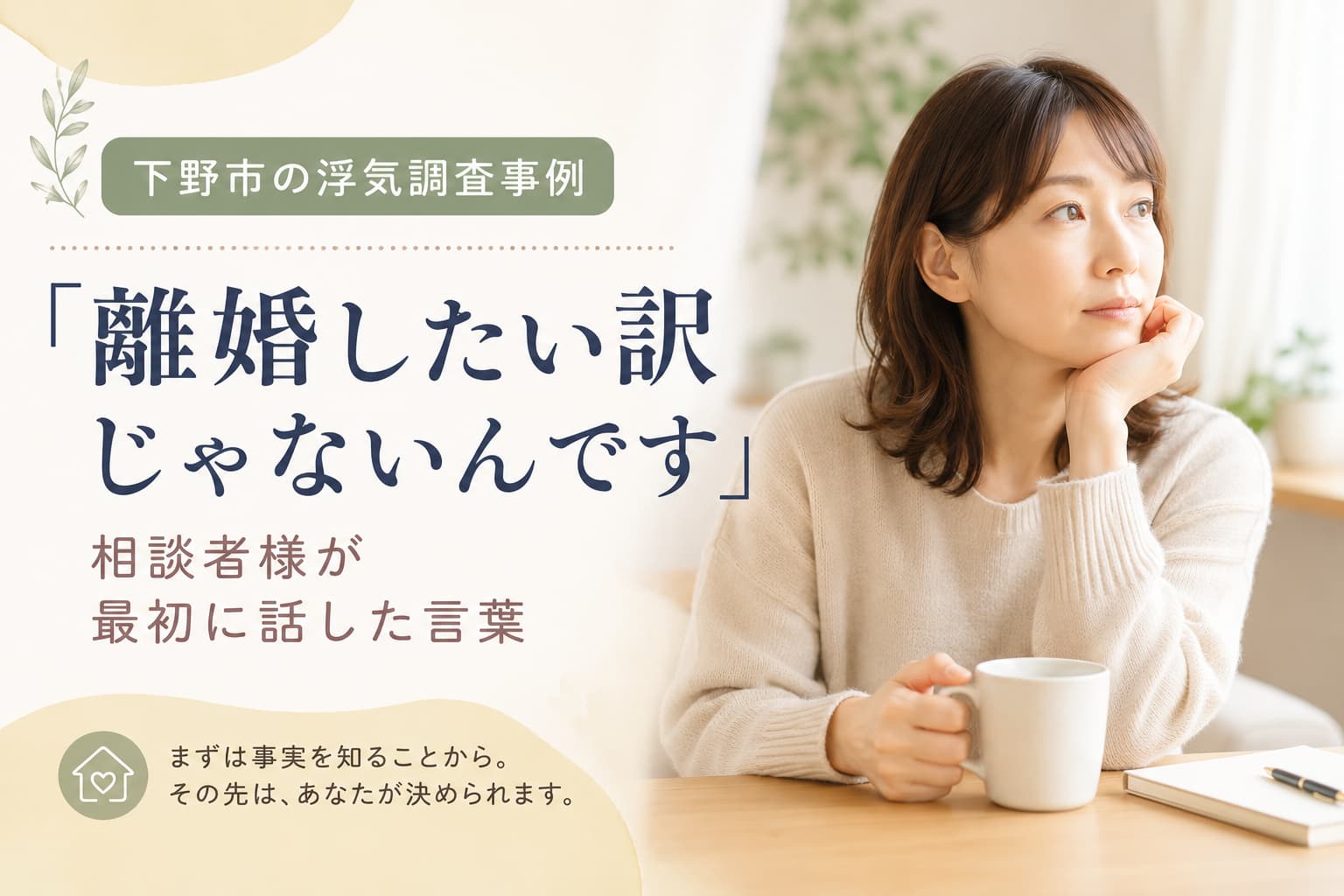 下野市の浮気調査事例 探偵への相談と離婚の関係について