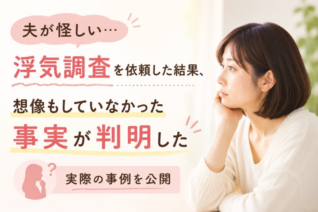 宇都宮の探偵事務所による浮気調査で、夫の隠された事実が判明した実際の事例をイメージした写真